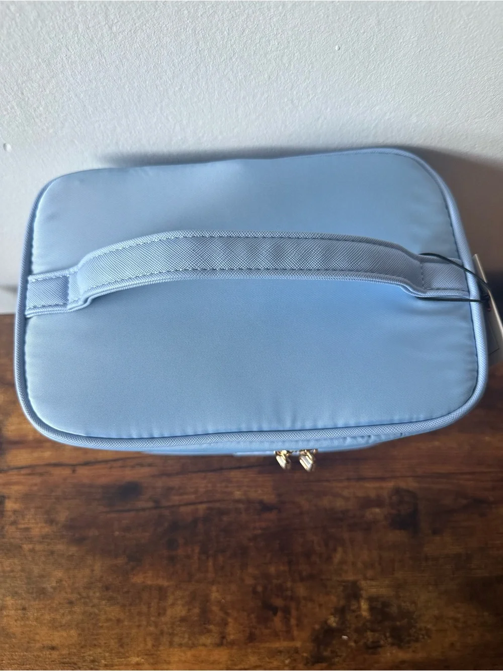 Ted Baker Powder Blue Cosmetic Travel Toiletry Case Floral Interior NWT